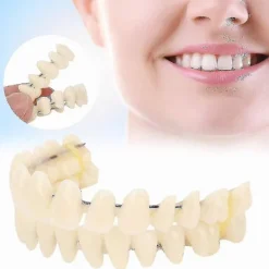 Yougang Boutique Smile Snap On Falska Tänder Övre Nedre Tandfasader Lösproteser Tandskydd Set_Speciella gåvor><noscript><img width=
