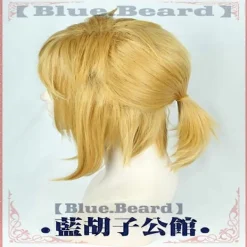 Zelda: Breath Of The Wild Link Cosplay Peruk Kort Gyllene Hästsvans Värmetålig Hårperuk + Peruknät><noscript><img width=