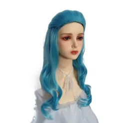 Zombie 3 Addison Peruk Barn Vuxen Unisex Blå Lockigt Hår Peruker Maskerad Rekvisita Fest> Peruker