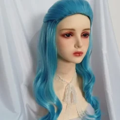 Zombie 3 Addison Peruk Barn Vuxen Unisex Blå Lockigt Hår Peruker Maskerad Rekvisita Fest><noscript><img width=