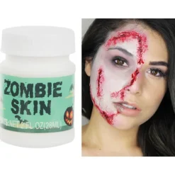 Zoombie hud makeup för halloween att måla ärr sår makeup hud><noscript><img width=